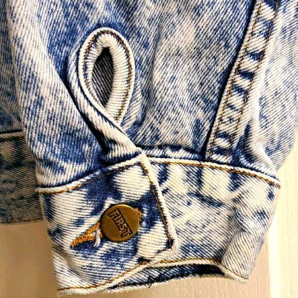 Vintage 80s First Acid Washed Jeans Jacket EUC - Picture 6 of 15